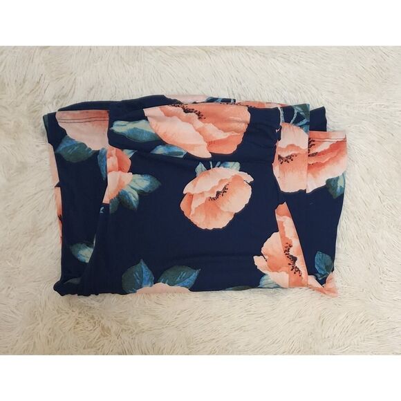 HONEY & LACE Womens Palazzo Wide Leg Floral Blue Pants Boho Retro Plus Size 2X - Picture 8 of 9